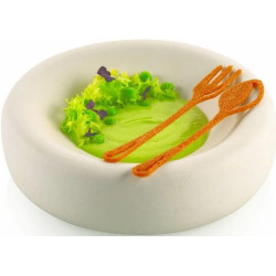 Coperto Silikomart – Stampo in Silicone Giallo per 20 Decorazioni di Cucchiai e Forchette