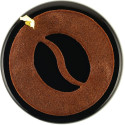 Mini coffee decor Silikomart: stampo in silicone bianco o tappeto decorativo a tema caffè di ø60xh1,7 mm