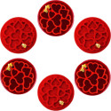 Mini love decor Silikomart: set 6 stampi in silicone bianco o tappeto decorativo cuoricini di ø60xh1,7 mm