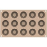 Kit bon bon ice Silikomart: stampo silicone per 15 ripieni del bon bon o macaron gelato ø44 mm