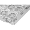 Cannelé 01 P Silikomart: stampo in tritan per 24 cannelle di cioccolato di ø25xh21 mm