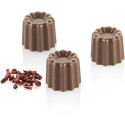 Cannelé 01 P Silikomart: stampo in tritan per 24 cannelle di cioccolato di ø25xh21 mm