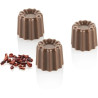 Cannelé 01 P Silikomart: stampo in tritan per 24 cannelle di cioccolato di ø25xh21 mm