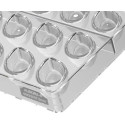 Aurora P Silikomart: stampo in tritan per 24 cioccolatini di 40x25xh17 mm