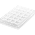 Onda P Silikomart: stampo in Tritan per 24 Cioccolatini a base quadrata a forma di onda 28x28xh13 mm