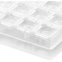Onda P Silikomart: stampo in Tritan per 24 Cioccolatini a base quadrata a forma di onda 28x28xh13 mm