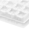 Onda P Silikomart: stampo in Tritan per 24 Cioccolatini a base quadrata a forma di onda 28x28xh13 mm