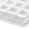 Quadro 01 Silikomart: stampo tritan per 24 cioccolatini a base quadrata di dimensioni 25x25 h 15 mm Quadro 01 Silikomart: stampo tritan per 24 cioccolatini a base quadrata di dimensioni 25x25 h 15 mm