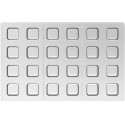 Cubo 01 P Silikomart: stampo tritan per 24 cioccolatini cubi di dimensioni 21x21xh 21 mm