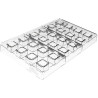 Cubo 01 P Silikomart: stampo tritan per 24 cioccolatini cubi di dimensioni 21x21xh 21 mm