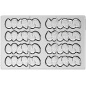 Auror B Silikomart: stampo in Tritan, CH048 linea Chocado, per 10 barrette di cioccolato 11x3 h 1,7 cm
