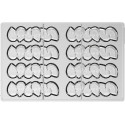 Auror B Silikomart: stampo in Tritan, CH048 linea Chocado, per 10 barrette di cioccolato 11x3 h 1,7 cm