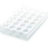 Ovale 01 P Silikomart: stampo Tritan CH014 linea Chocado per 24 cioccolatini ovali 33x23 h 15 mm Ovale 01 P Silikomart: stampo Tritan CH014 linea Chocado per 24 cioccolatini ovali 33x23 h 15 mm