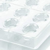 Ovale 01 P Silikomart: stampo Tritan CH014 linea Chocado per 24 cioccolatini ovali 33x23 h 15 mm