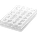 Ovale 01 P Silikomart: stampo Tritan CH014 linea Chocado per 24 cioccolatini ovali 33x23 h 15 mm