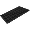 Rectangle Silikomart: stampo silicone nero SQ095 sessantaquaranta 36 mini tortine 87x48xh15 mm Rectangle Silikomart: stampo silicone nero SQ095 sessantaquaranta 36 mini tortine 87x48xh15 mm