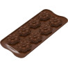 Flower Silikomart: stampo silicone marrone per cioccolatini 8 margherite di cioccolato ø38xh12 mm Flower Silikomart: stampo silicone marrone per cioccolatini 8 margherite di cioccolato ø38xh12 mm