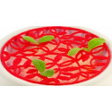 Esotico Silikomart: stampo in silicone giallo per 2 decori di intrecci di rami e foglie ø140xh1.7 mm
