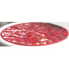 Esotico Silikomart: stampo in silicone giallo per 2 decori di intrecci di rami e foglie ø140xh1.7 mm Esotico Silikomart: stampo in silicone giallo per 2 decori di intrecci di rami e foglie ø140xh1.7 mm