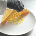Stencil foglia Silikomart stampo silicone giallo decoro foglie ⌀100 h 1 mm - set 2 pz
