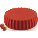 Charme Silikomart: stampo in silicone grigio per torta 3D con texture striata di ø19,3xh6 cm e volume 1600 ml