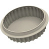 Charme Silikomart: stampo in silicone grigio per torta 3D con texture striata di ø19,3xh6 cm e volume 1600 ml