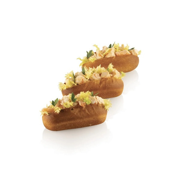 Mini Plumcake Air Plus 41 Silikomart stampo silicone microforato 60x40 per 20 mini baguette