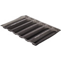 Plumcake Air Plus 40 Silikomart stampo silicone microforato 60x40 per 6 baguette 37x7xh3 cm