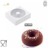 Savarin 115 Silikomart: stampo silicone bianco Tortaflex per monoporzione ciambella ø115xh4 cm volume 345 ml