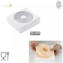 Savarin 115 Silikomart: stampo silicone bianco Tortaflex per monoporzione ciambella ø115xh4 cm volume 345 ml