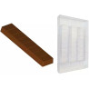 Stampo cioccolato torroncino o barretta rettangolare 3 cavità da 100 g lunghe 185x38,5xh16 mm in policarbonato