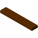 Stampo cioccolato torroncino o barretta rettangolare 2 cavità da 200 g lunghe 25,6x4,85xh1,7 cm in policarbonato
