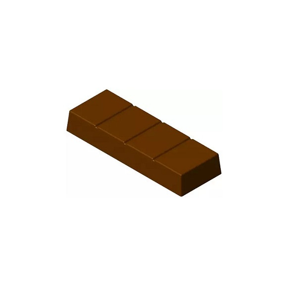 Stampo cioccolato forma torroncino o barretta rettangolare di cioccolato da 50 g, lunga 10 cm in policarbonato