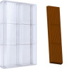 Stampo torrone di cioccolato da 250 / 300 g rettangolare rigato 267x61xh16 mm in policarbonato Stampo torrone di cioccolato da 250 / 300 g rettangolare rigato 267x61xh16 mm in policarbonato