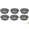 Set 6 formine in alluminio antiaderente con fondo rialzato per crostatine tonde ø12xh2,5 cm di Vespa Set 6 formine in alluminio antiaderente con fondo rialzato per crostatine tonde ø12xh2,5 cm di Vespa