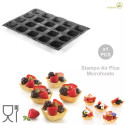 Air Plus 17 Square 30x40 Silikomart: stampo silicone e fibra di vetro microforato 20 impronte 5x5xh2 cm