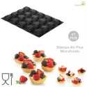 Air Plus 17 Square 30x40 Silikomart: stampo silicone e fibra di vetro microforato 20 impronte 5x5xh2 cm