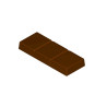 Stampo in policarbonato per 12 barrette di cioccolato da 3 quadretti di peso 28 g dimensioni 80x31xh10 mm