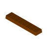 Stampo cioccolato torroncino o barretta rettangolare 3 cavità da 100 g lunghe 185x38,5xh16 mm in policarbonato