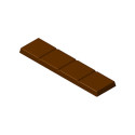 Stampo barretta cioccolato 4 quadretti in policarbonato 112x28xh57 mm da 20 g