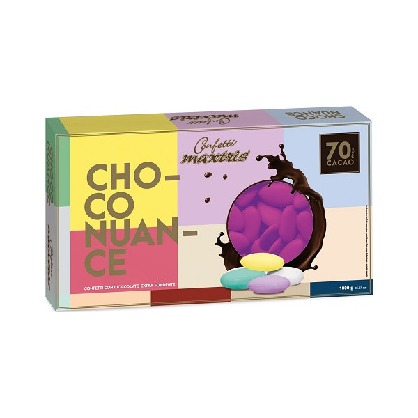 Choco Nuance Magenta al cioccolato fondente 70%: confetti nuance magenta Maxtris 1 Kg