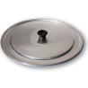 Coperchio in alluminio, con pomello in plastica nera, di forma tonda disponibile da ø18 cm a ø36 cm da Linea Liotti