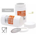 Spargi-zucchero in plastica con setaccio acciaio e coperchio chiusura ø6xh11 cm da Decora