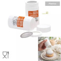 Spargi-zucchero in plastica con setaccio acciaio e coperchio chiusura ø6xh11 cm da Decora