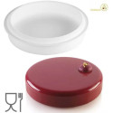 Essenziale 1000 Silikomart: stampo in silicone bianco per semifreddi tondi di ø18xh4 cm