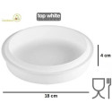 Essenziale 1000 Silikomart: stampo in silicone bianco per semifreddi tondi di ø18xh4 cm