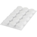 Essenziale 30 Silikomart: stampo tondo in silicone bianco per semifreddi mignon ø45h20 mm