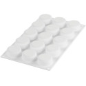 Essenziale 30 Silikomart: stampo tondo in silicone bianco per semifreddi mignon ø45h20 mm