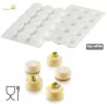 Essenziale 30 Silikomart: stampo tondo in silicone bianco per semifreddi mignon ø45h20 mm Essenziale 30 Silikomart: stampo tondo in silicone bianco per semifreddi mignon ø45h20 mm
