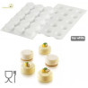 Essenziale 30 Silikomart: stampo tondo in silicone bianco per semifreddi mignon ø45h20 mm